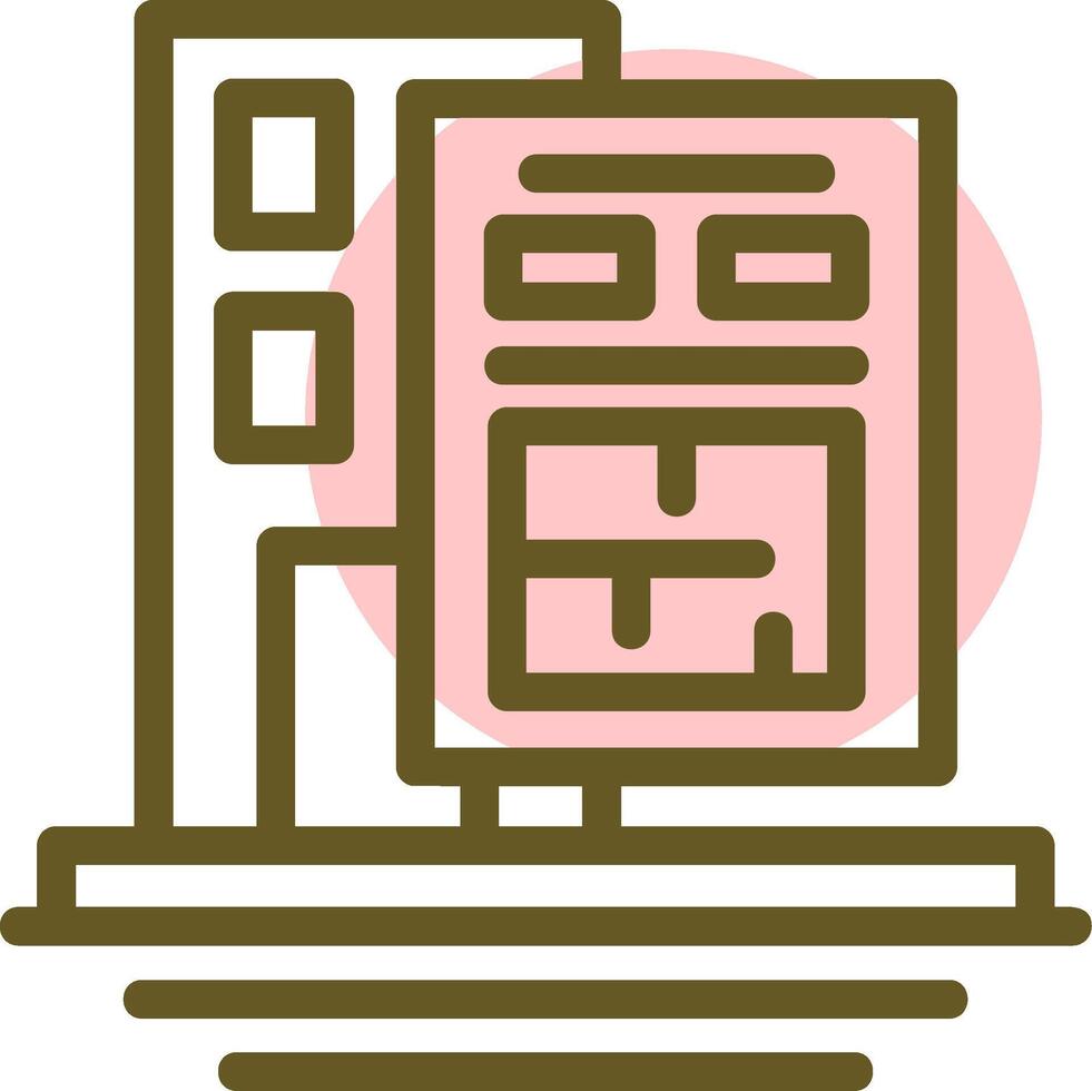 Building Permit Linear Circle Icon vector