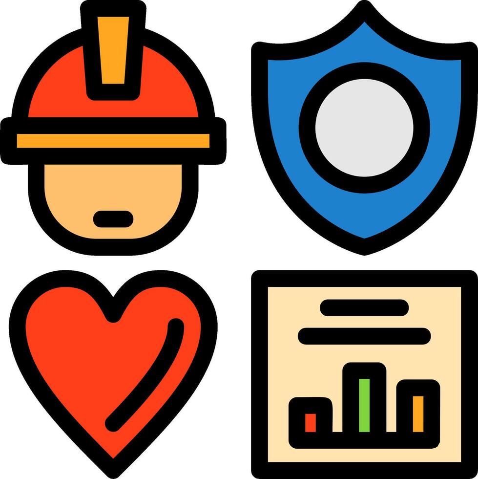 OSHA Compliance Line Filled Icon vector