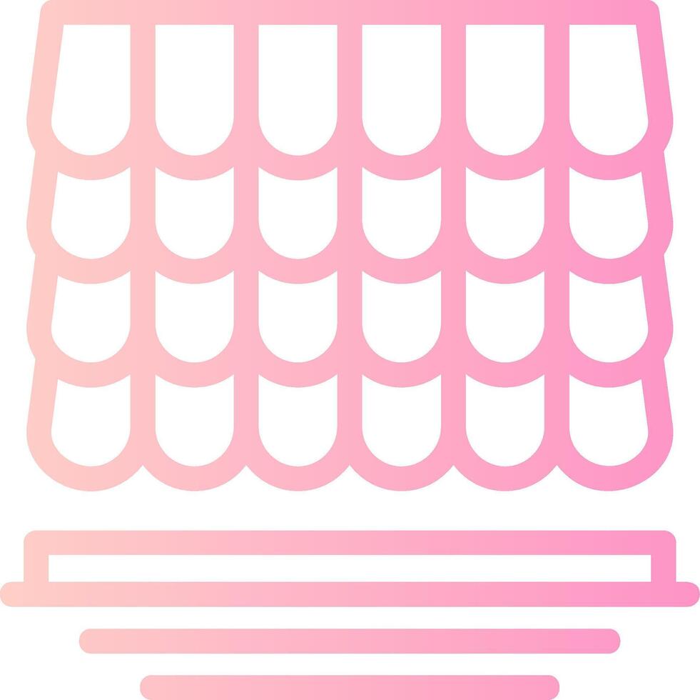 Roof Shingles Linear Gradient Icon vector