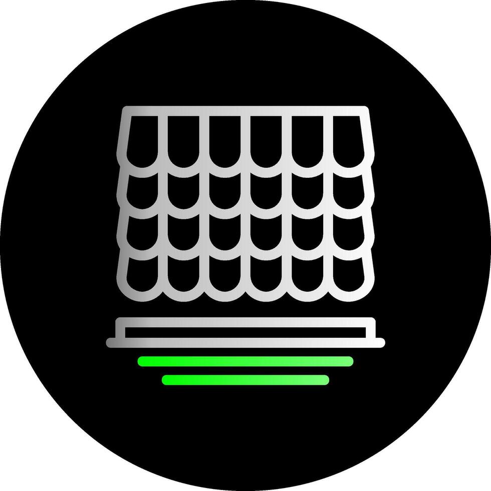 Roof Shingles Dual Gradient Circle Icon vector
