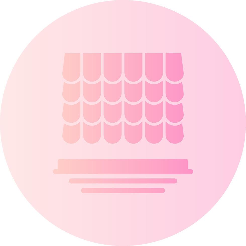 Roof Shingles Gradient Circle Icon vector