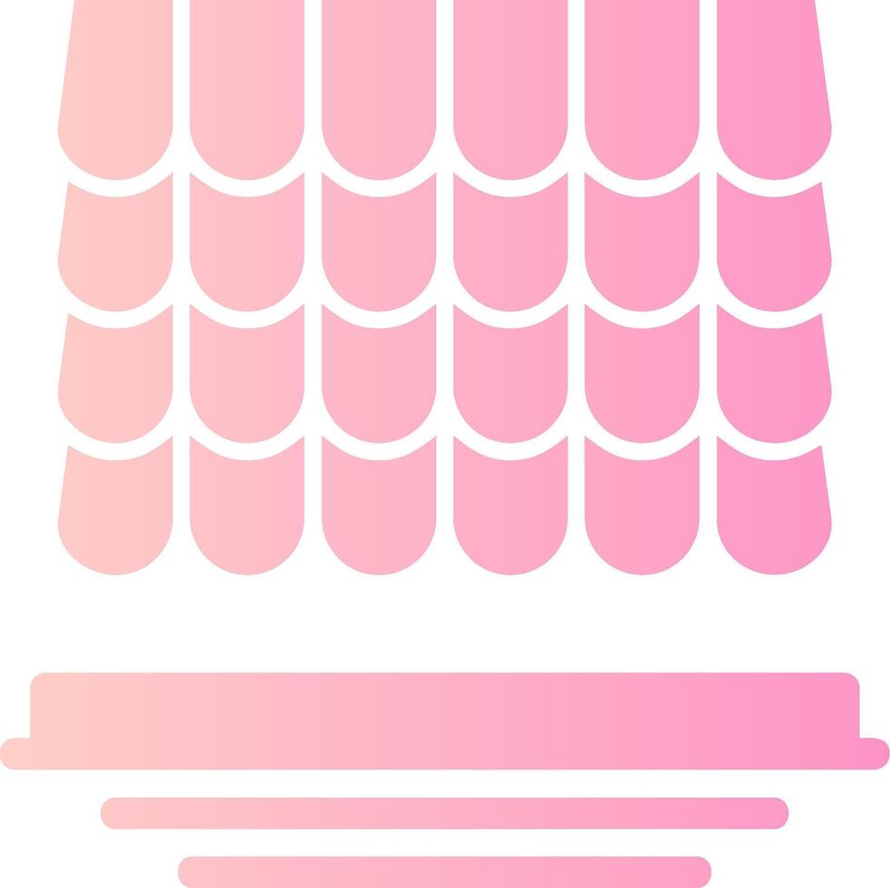 Roof Shingles Solid Multi Gradient Icon vector