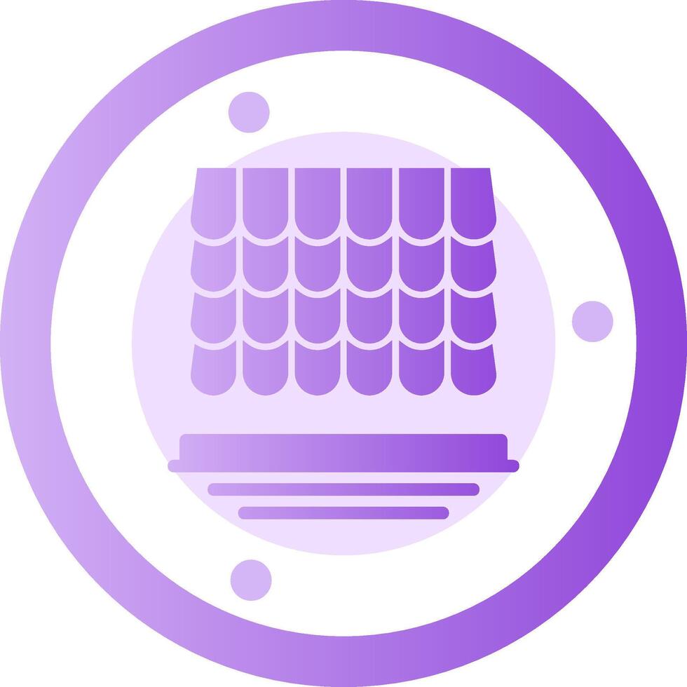 Roof Shingles Glyph Gradient Icon vector