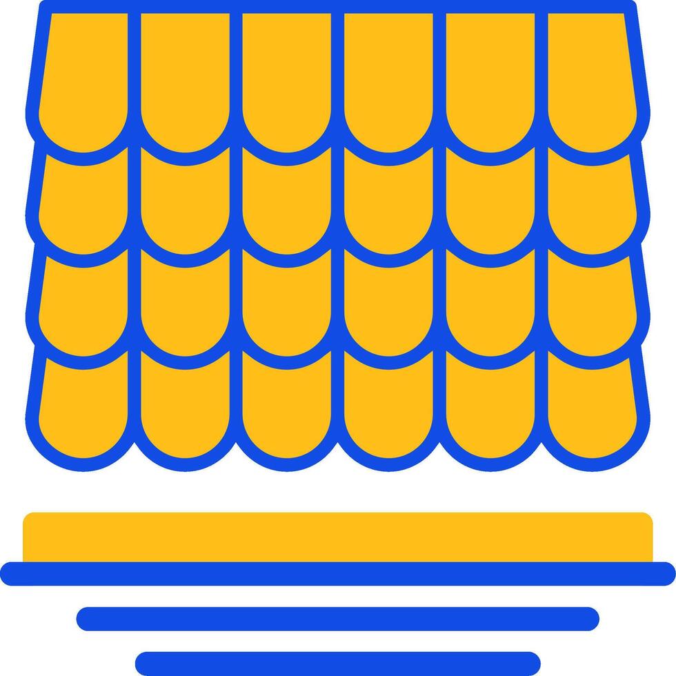 Roof Shingles Flat Two Color Icon vector