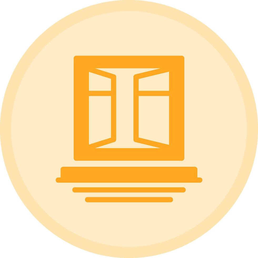 Window Frames Multicolor Circle Icon vector