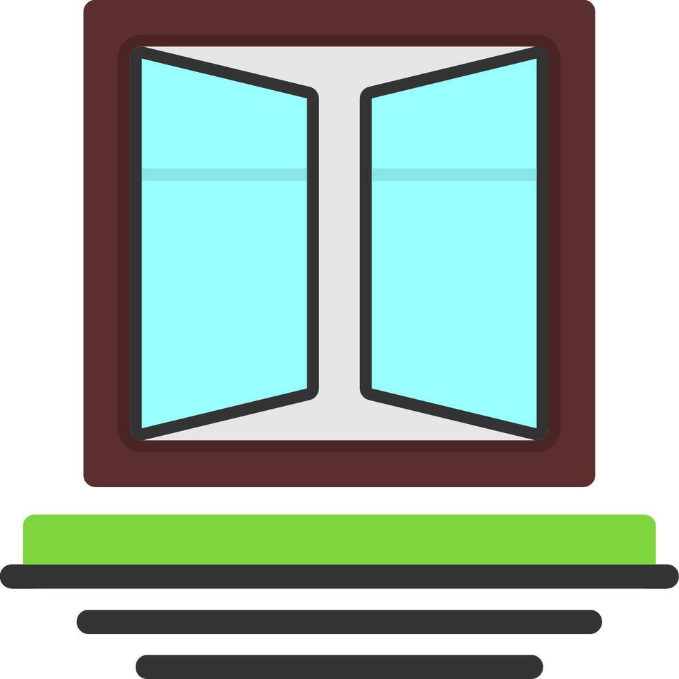 Window Frames Flat Icon vector