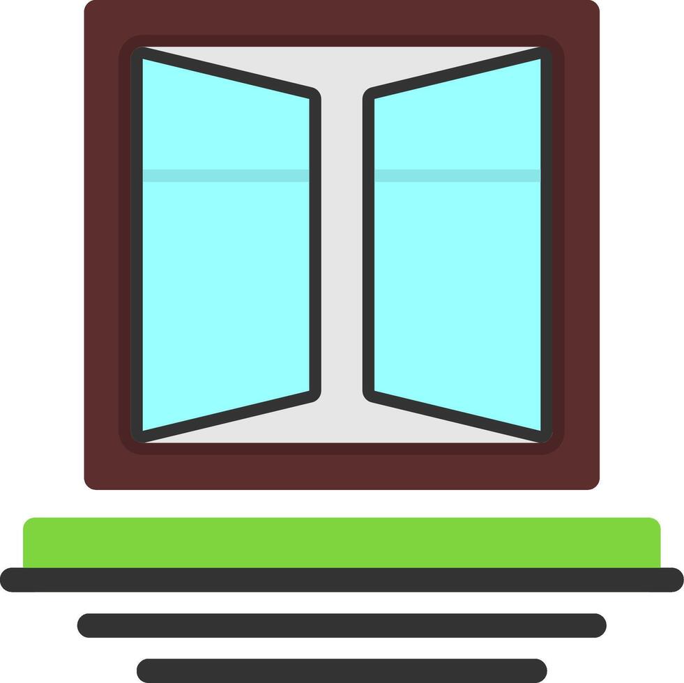 Window Frames Flat Icon vector