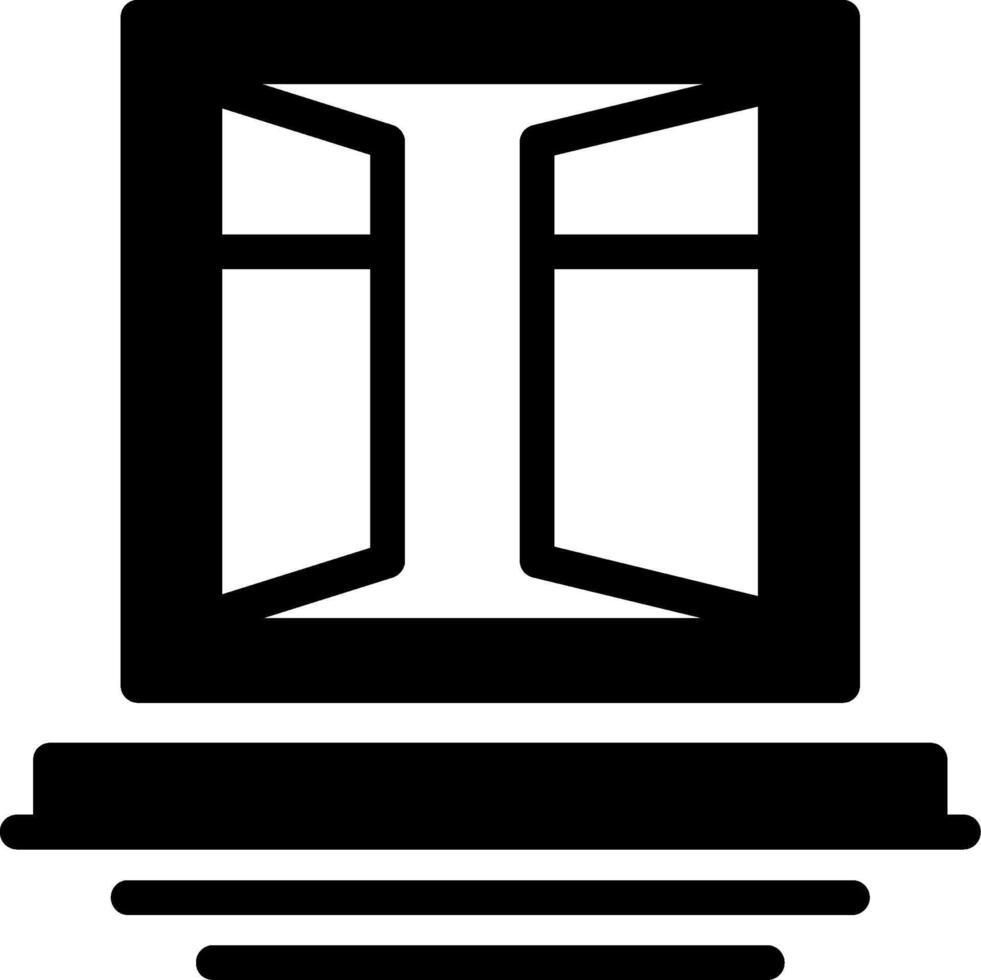 ventana marcos glifo icono vector