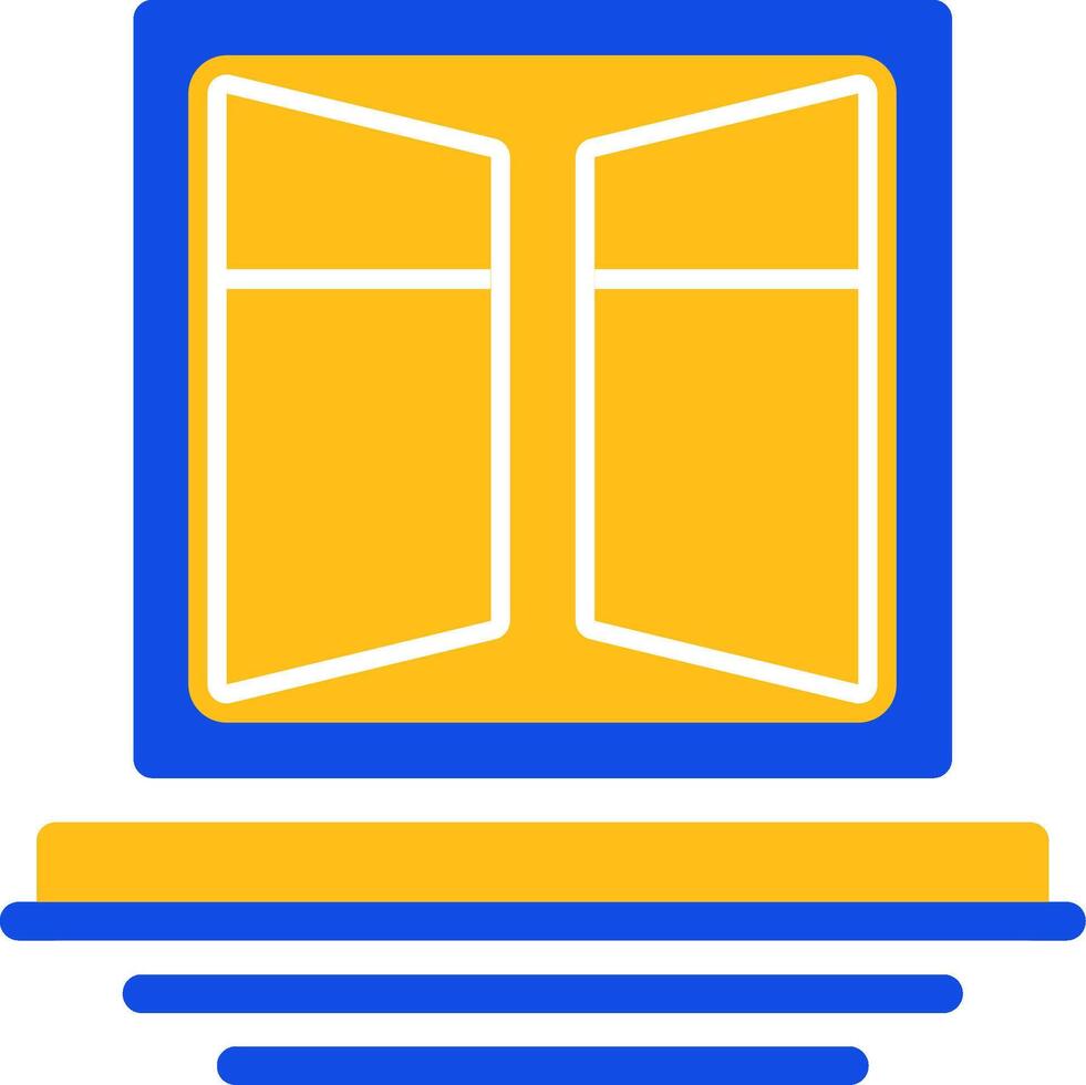 Window Frames Flat Two Color Icon vector