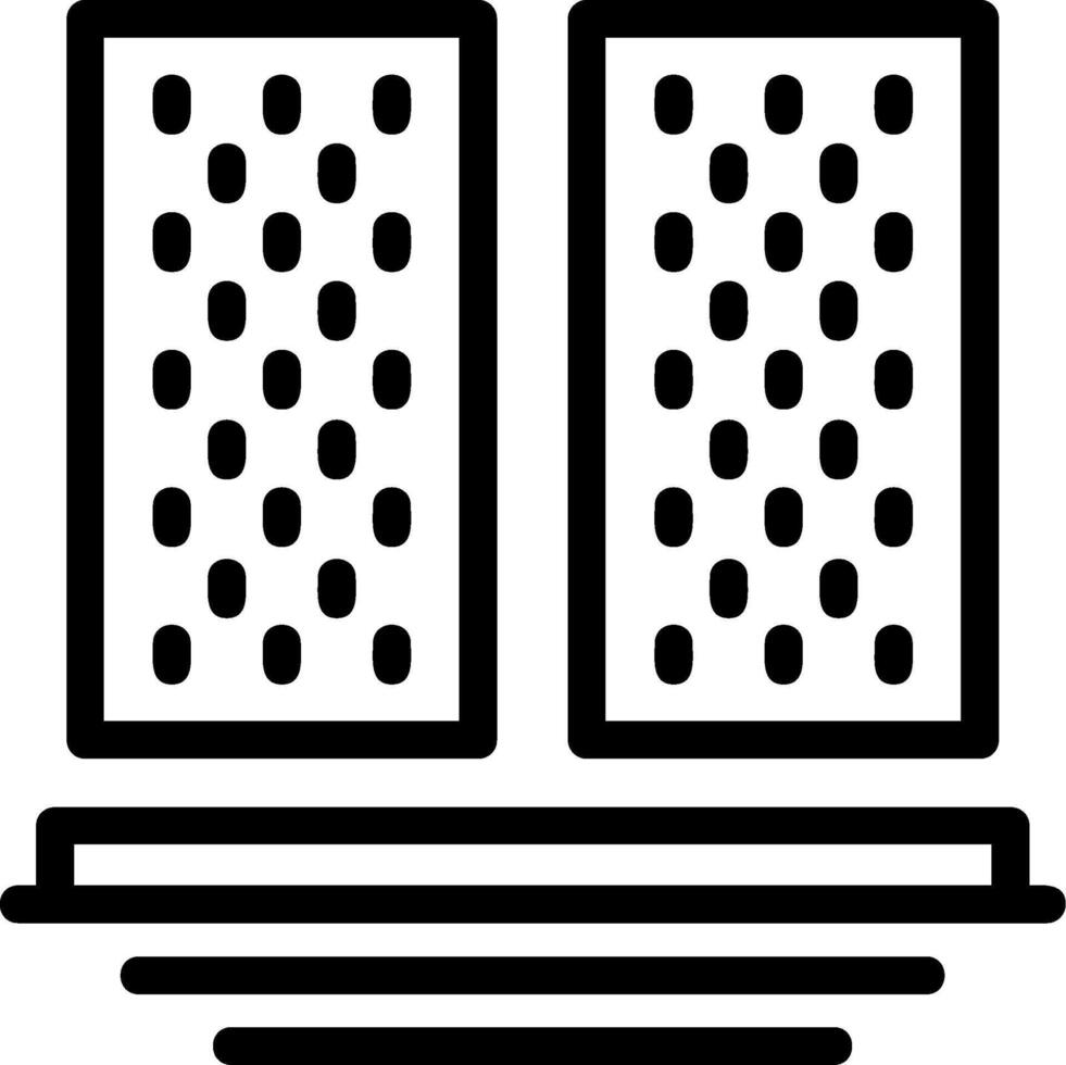 Scaffolding Planks Line Icon vector