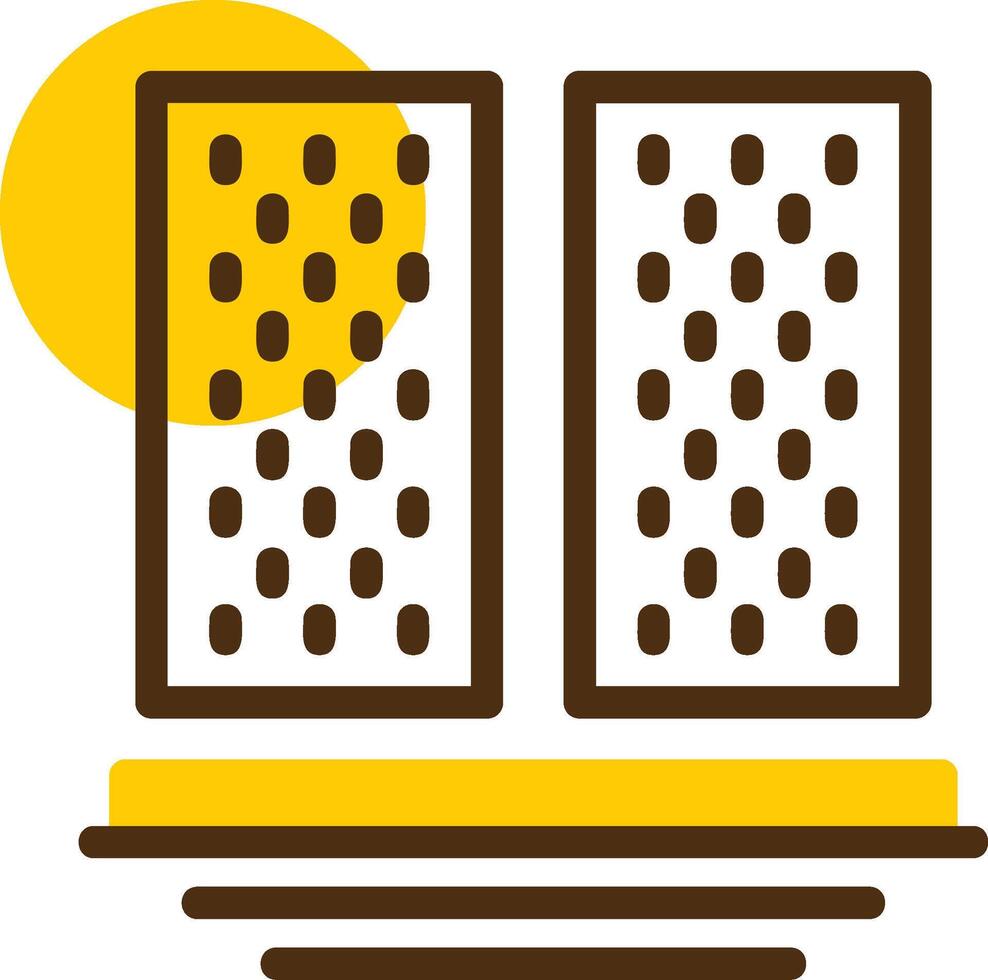 Scaffolding Planks Yellow Lieanr Circle Icon vector