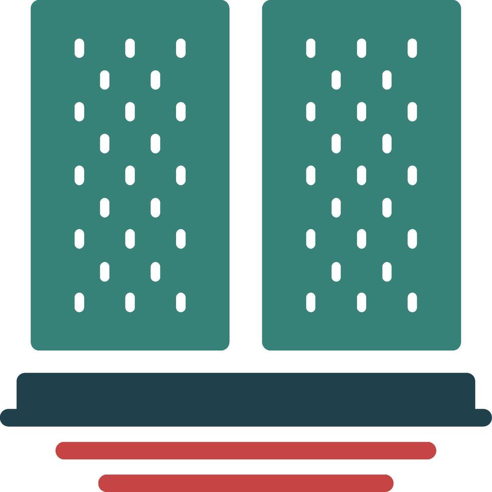 Scaffolding Planks Glyph Two Color Icon vector