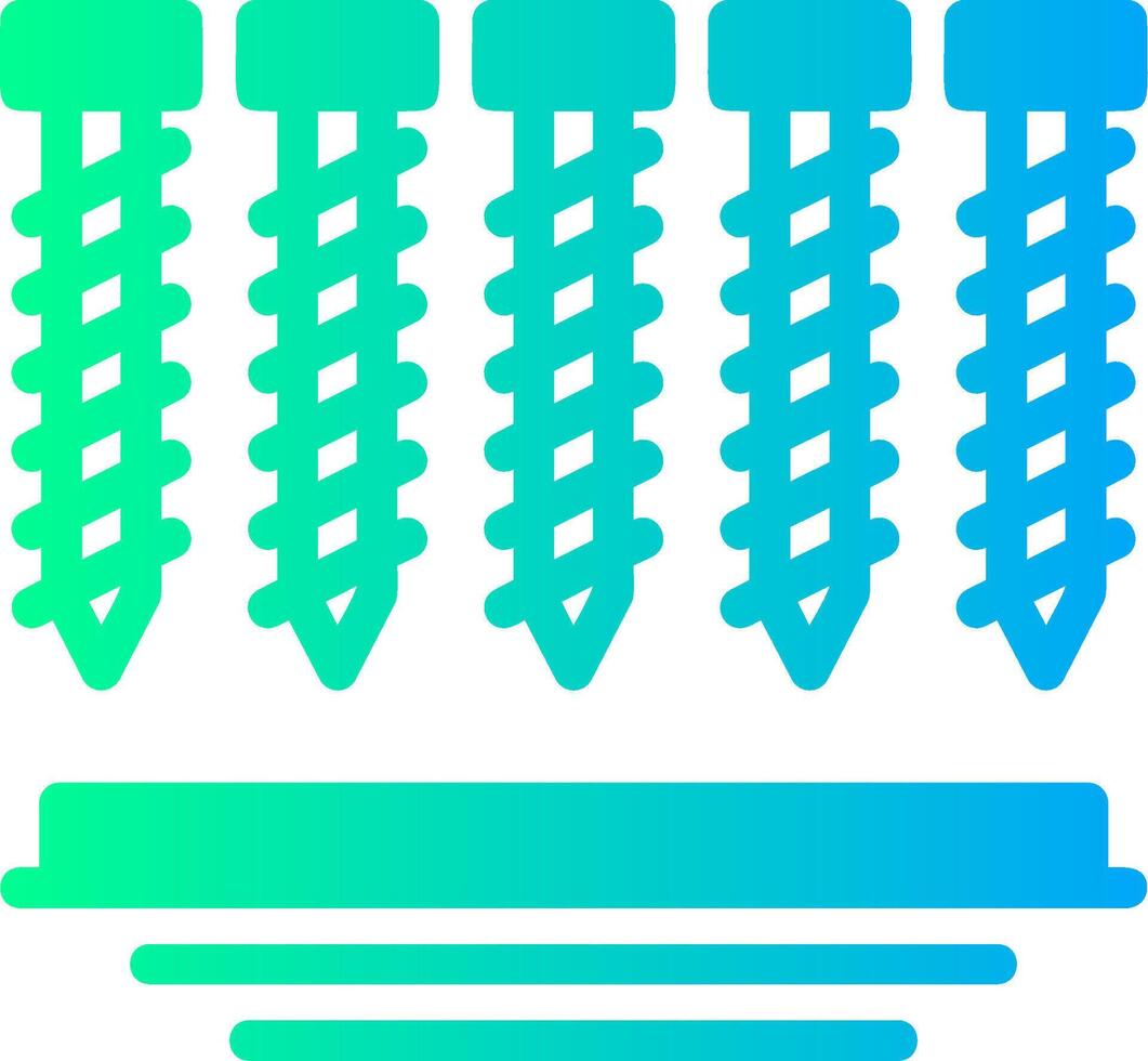 Drywall Screws Solid Multi Gradient Icon vector