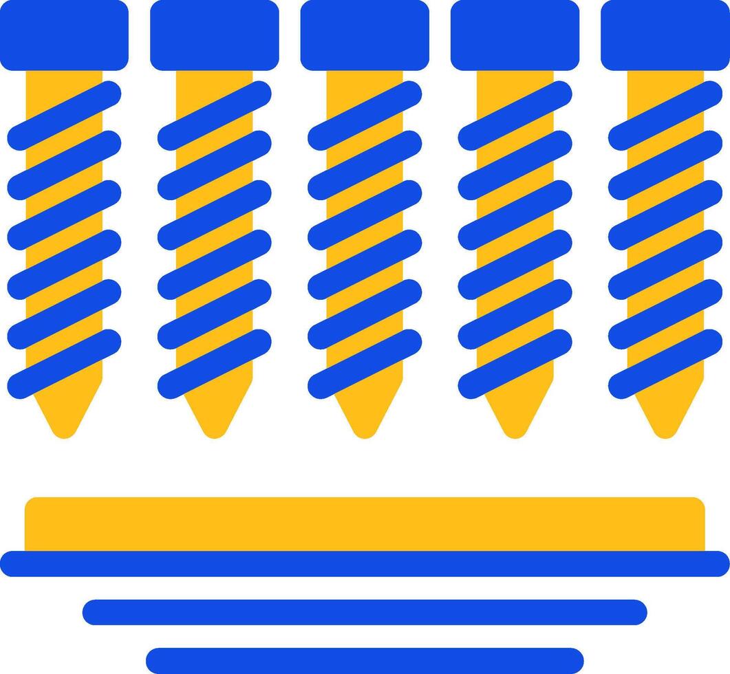 Drywall Screws Flat Two Color Icon vector