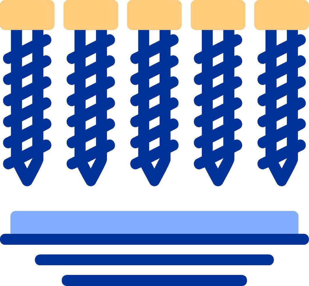 Drywall Screws Color Filled Icon vector