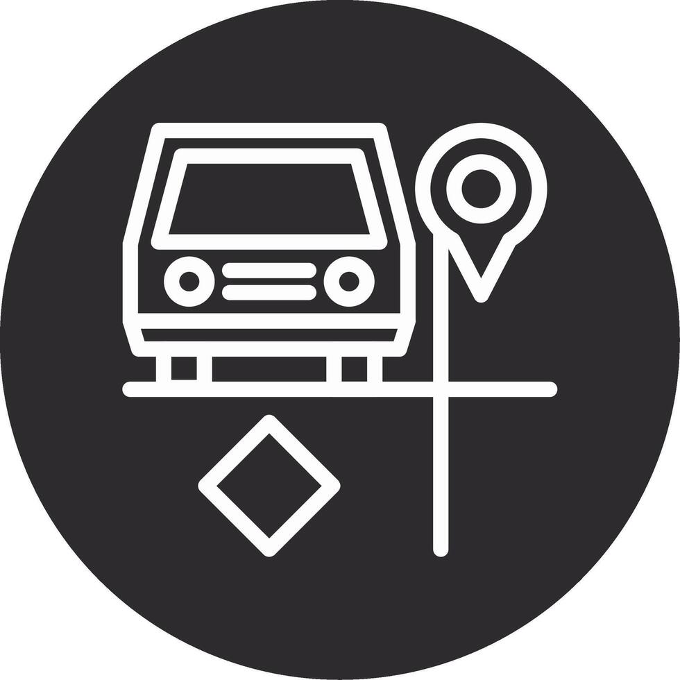 Carpool parking Inverted Icon vector