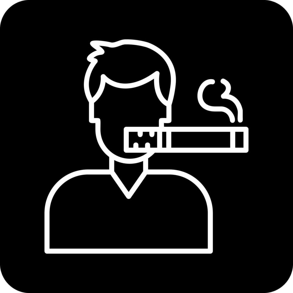 Man Smoking Vector Icon