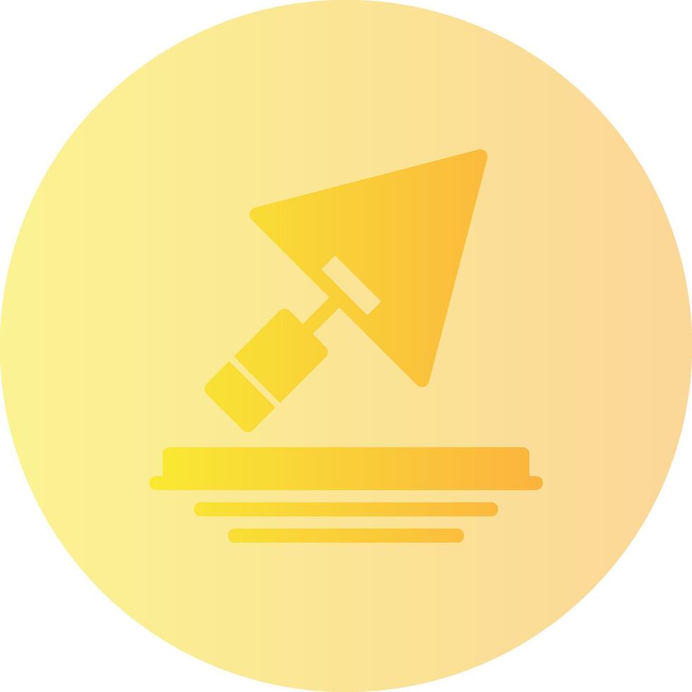 Trowel Gradient Circle Icon vector