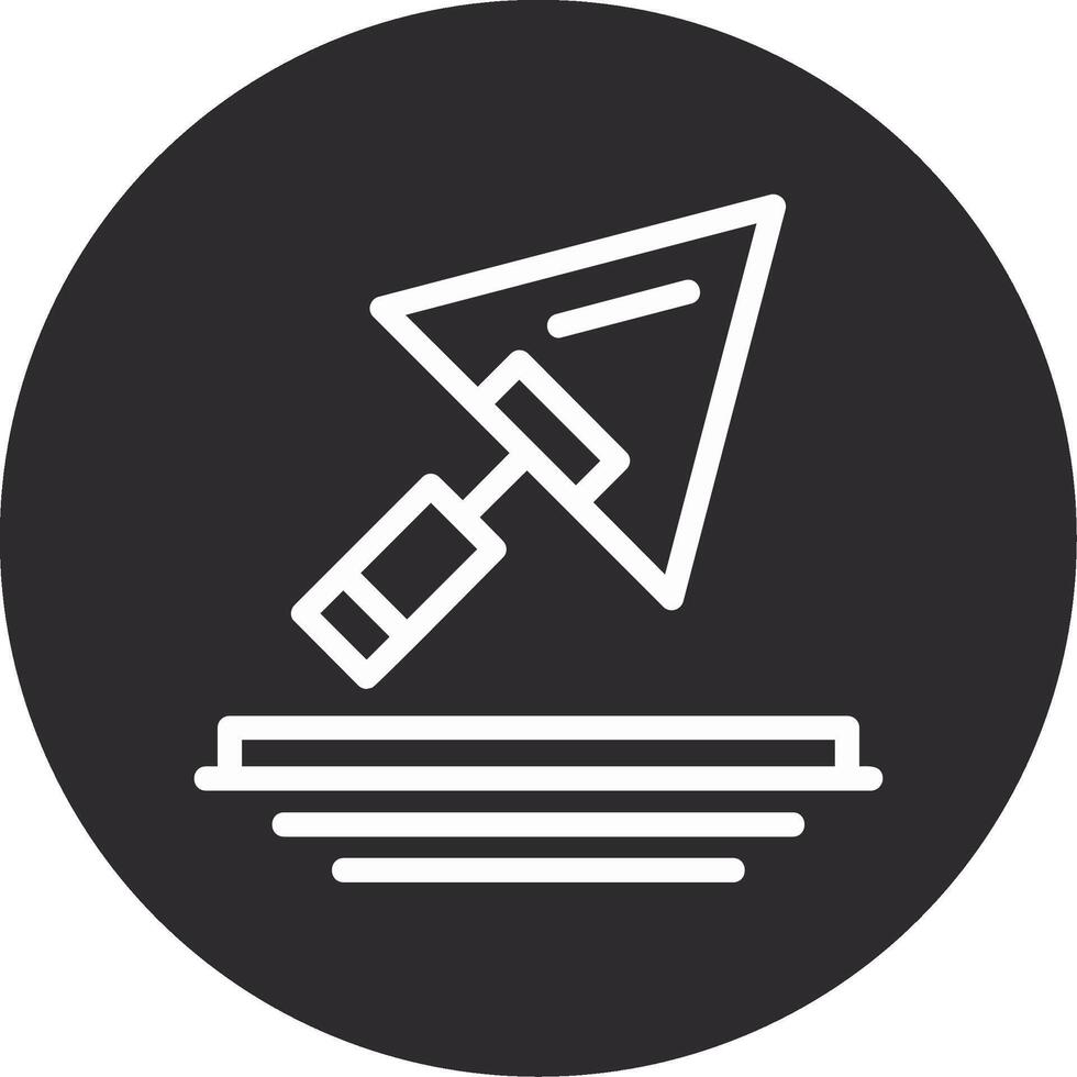 Trowel Inverted Icon vector