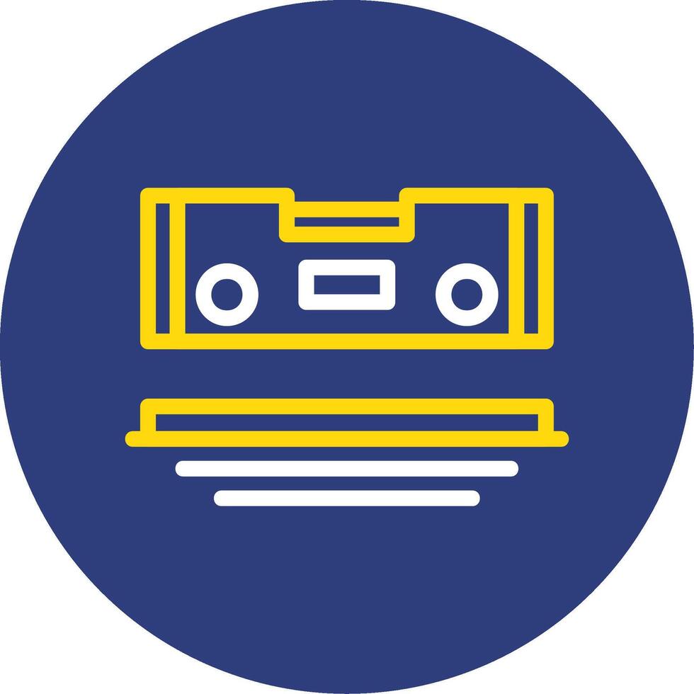 Level Dual Line Circle Icon vector