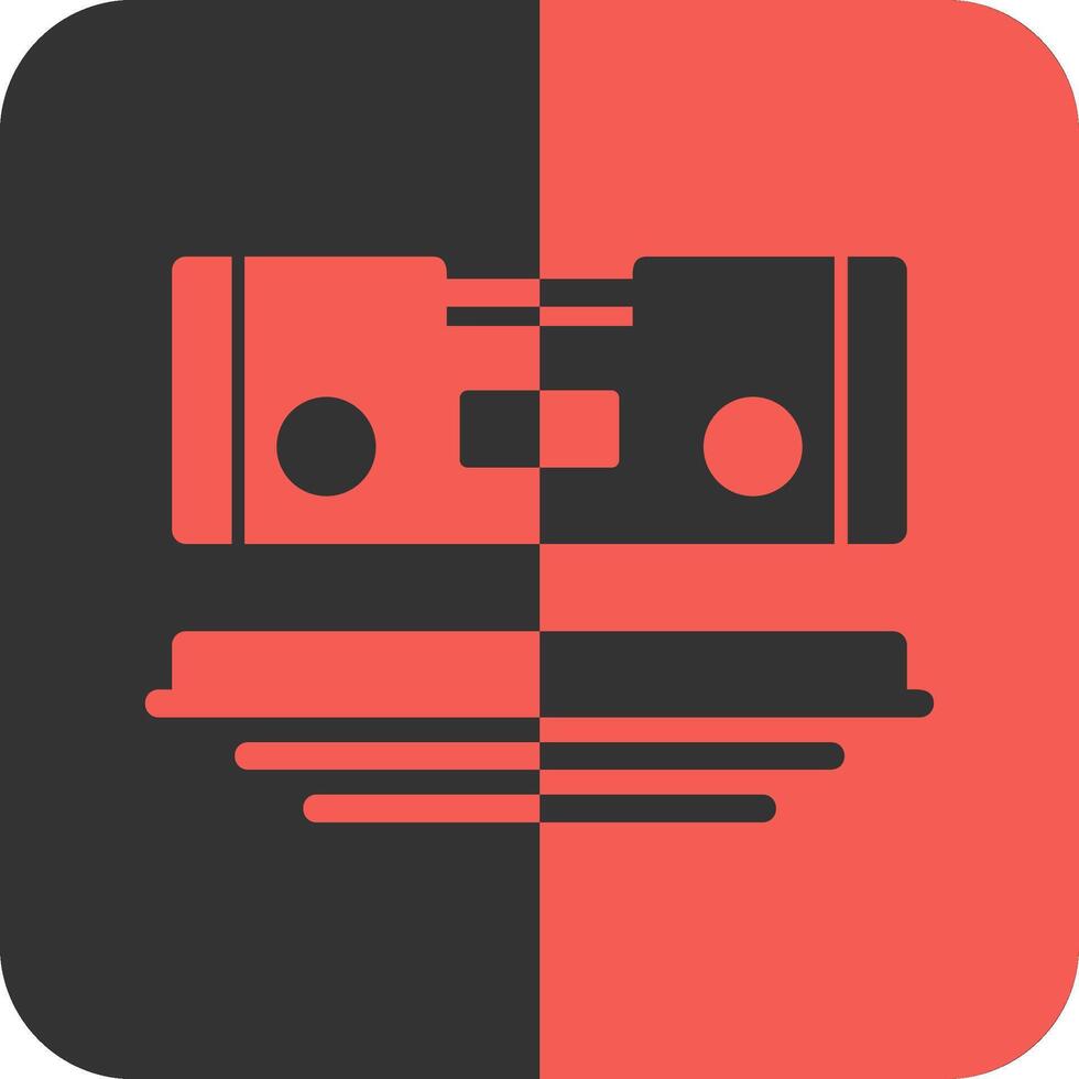 Level Red Inverse Icon vector