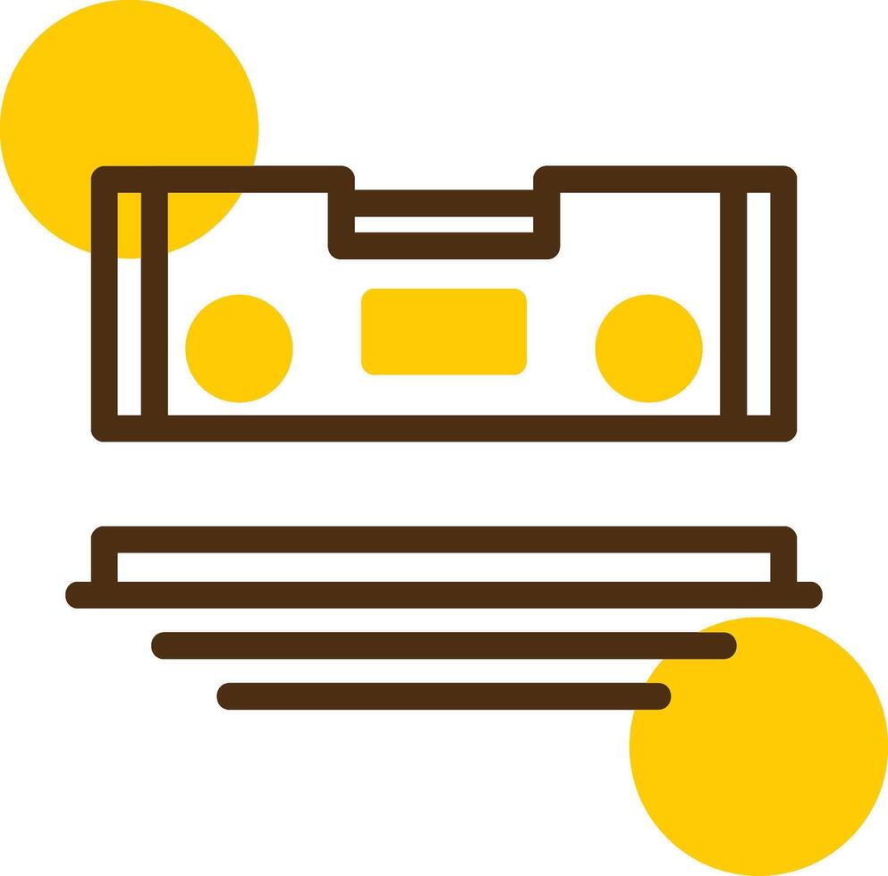 Level Yellow Lieanr Circle Icon vector