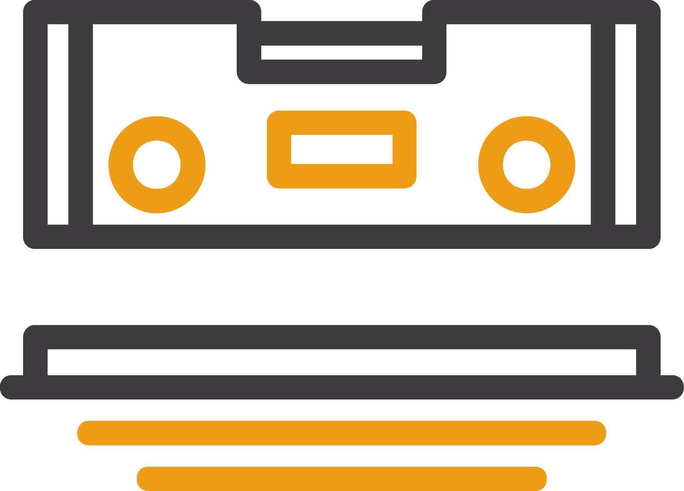 Level Line Two Color Icon vector