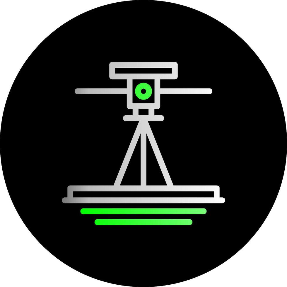 Laser Level Dual Gradient Circle Icon vector