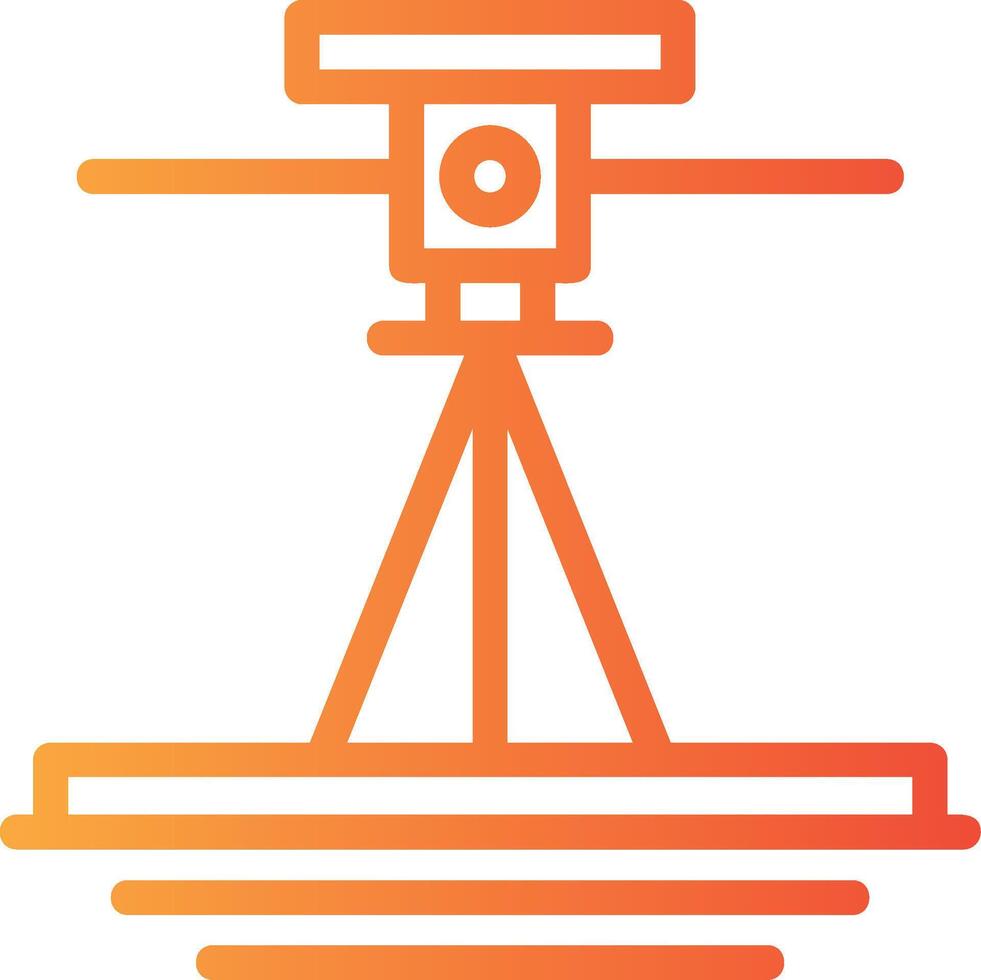 Laser Level Linear Gradient Icon vector