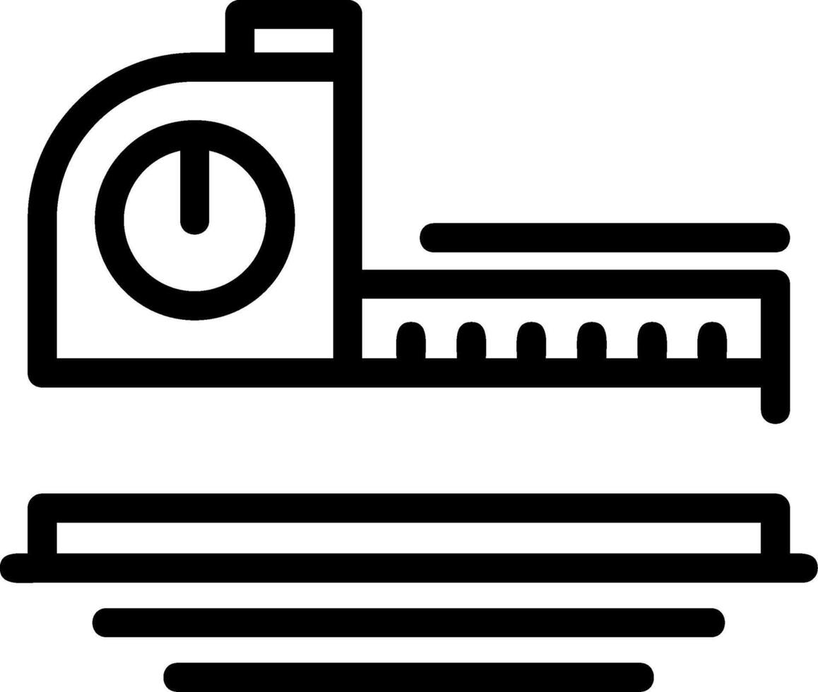 Tape Measure Line Icon vector