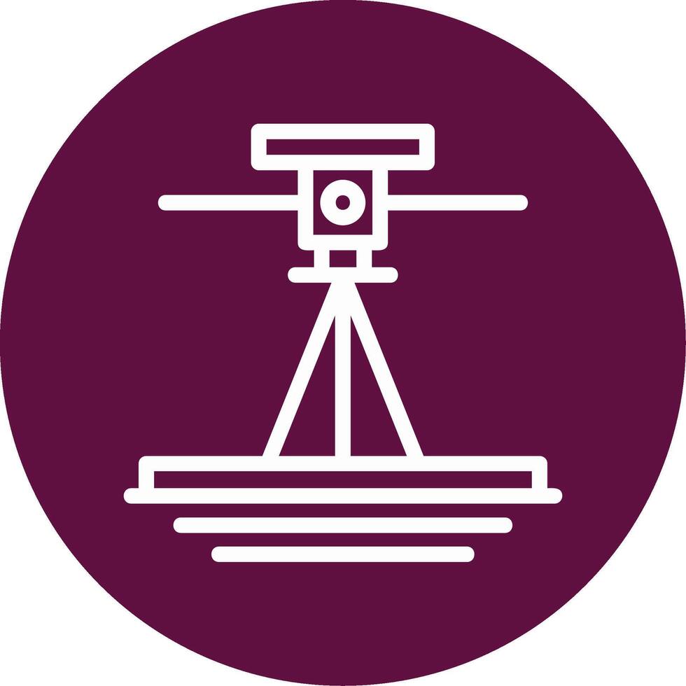 Laser Level Outline Circle Icon vector