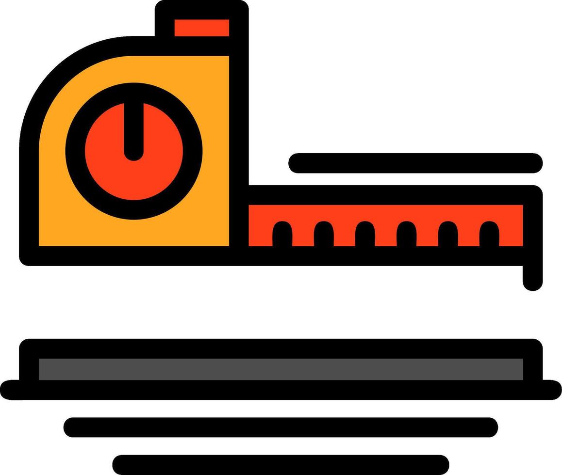 Tape Measure Line Filled Icon vector