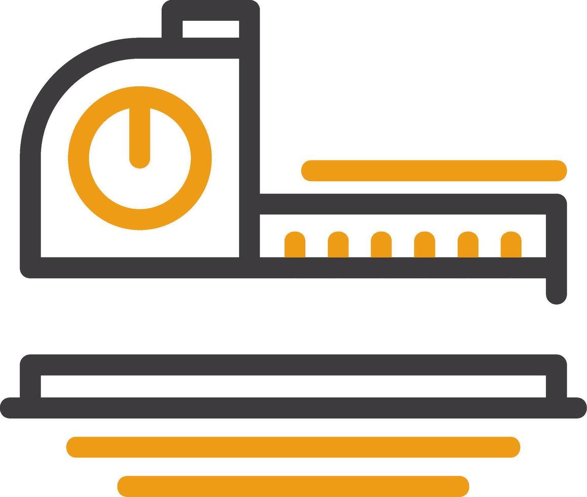 Tape Measure Line Two Color Icon vector