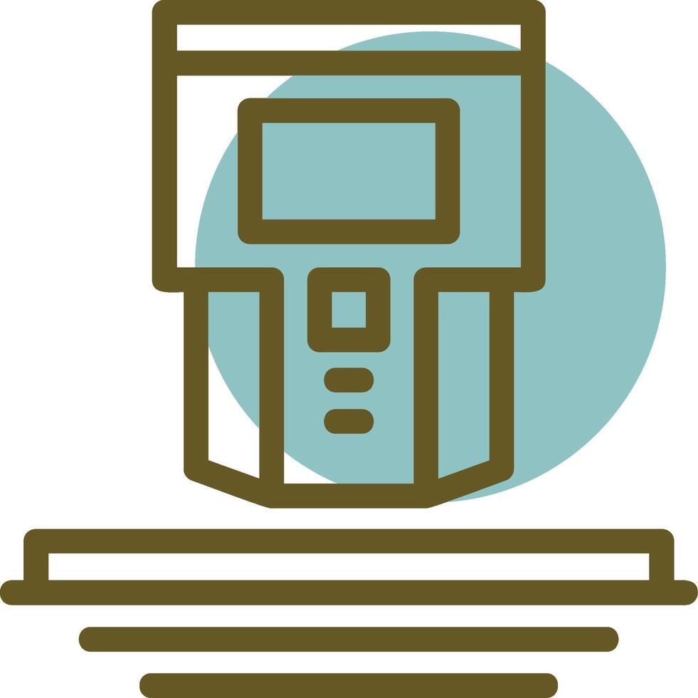 Stud Finder Linear Circle Icon vector