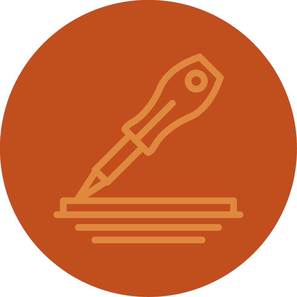 Screwdriver Line Multi color Icon vector