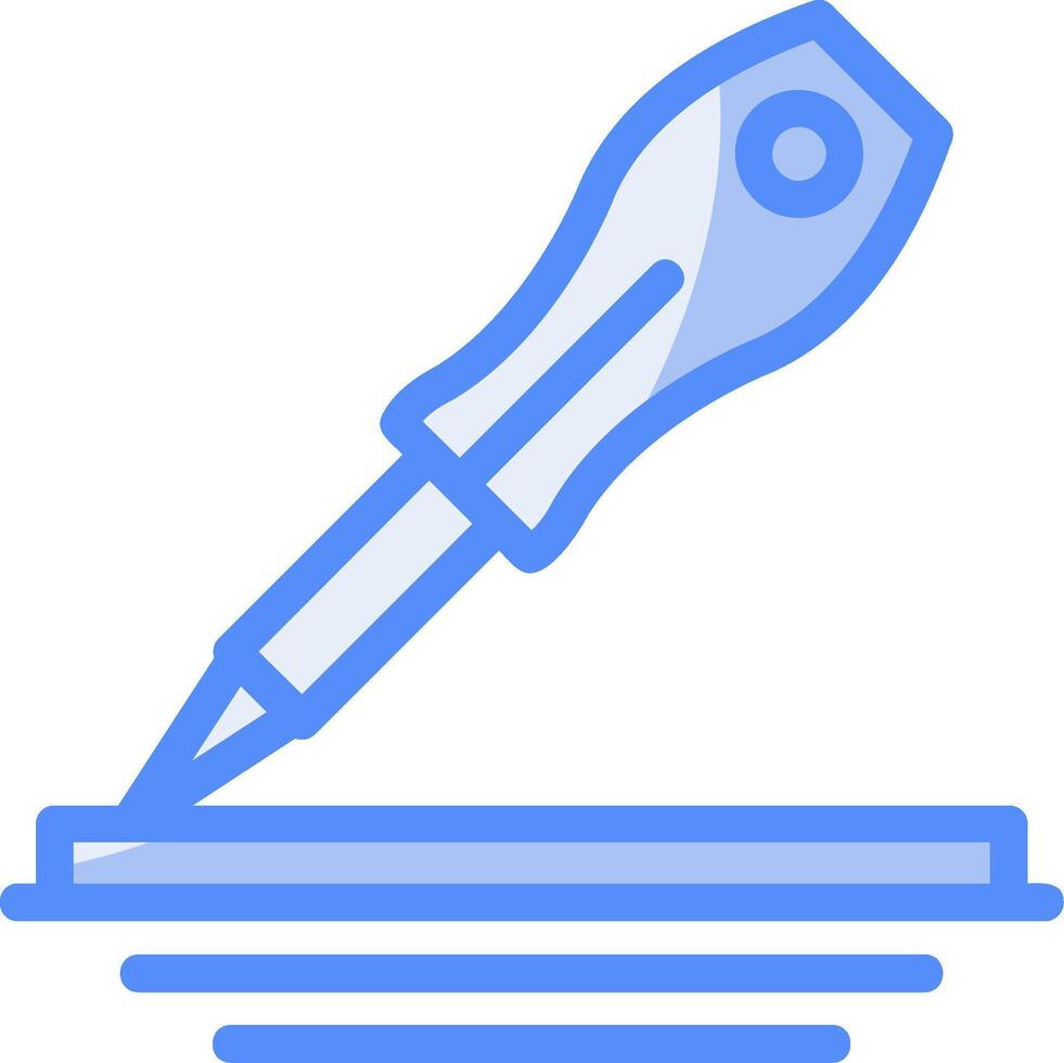 Screwdriver Line Filled Blue Icon vector