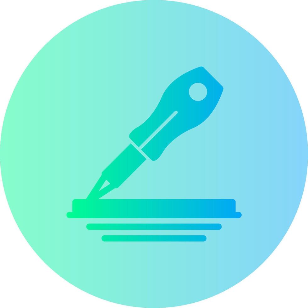 Screwdriver Gradient Circle Icon vector