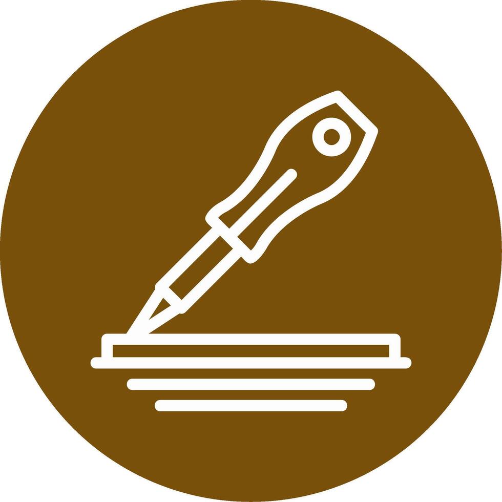 Screwdriver Outline Circle Icon vector