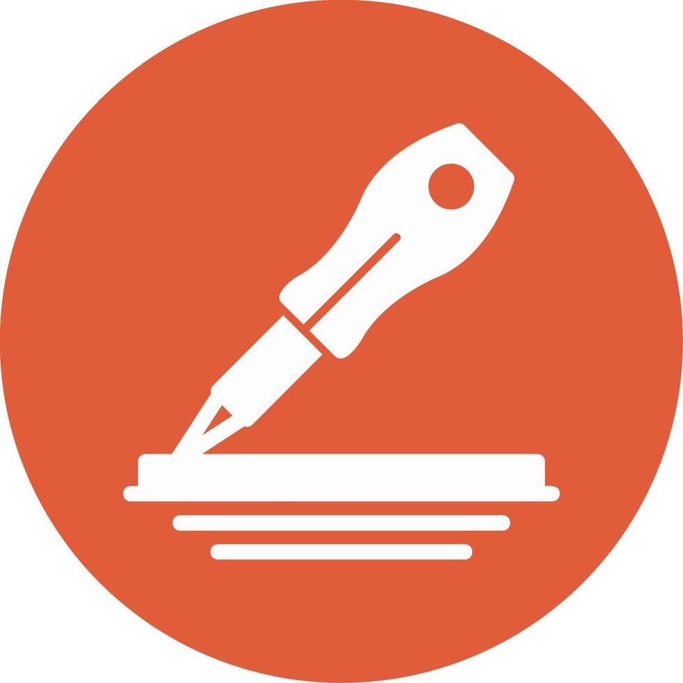 Screwdriver Glyph Circle Icon vector