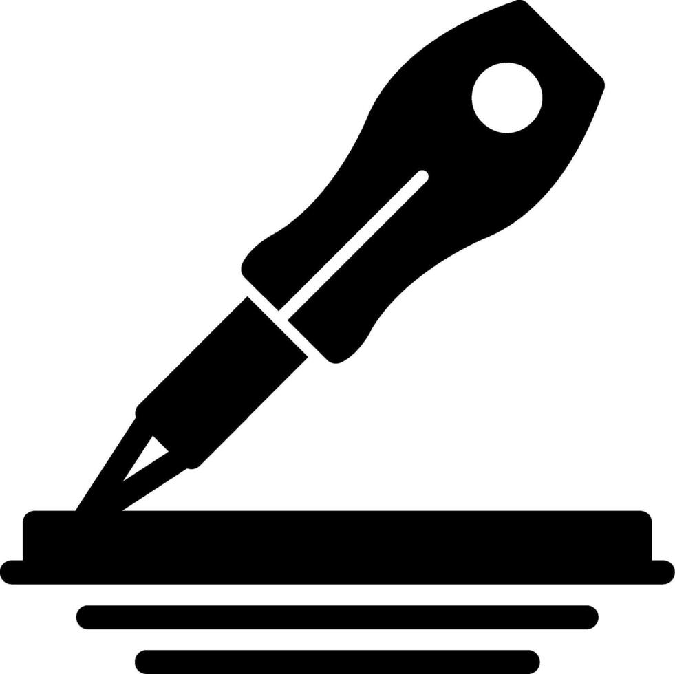 Screwdriver Glyph Icon vector