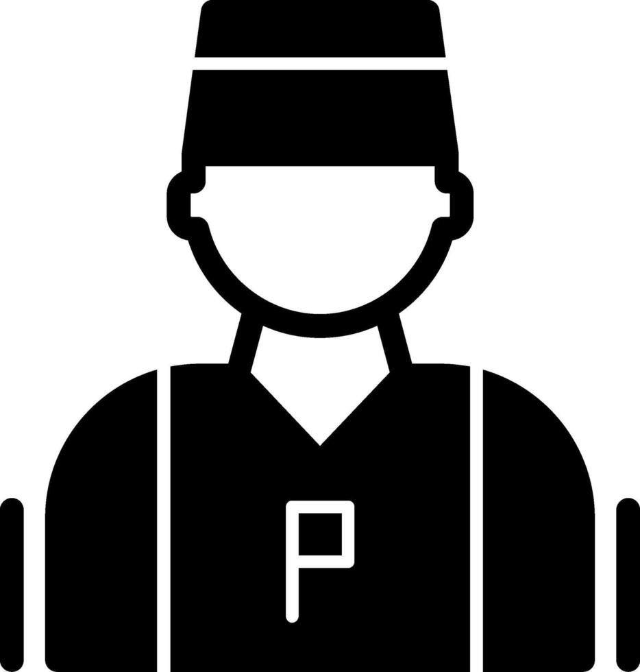 Parking attendant Glyph Icon vector