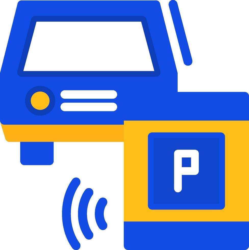 Remote parking Flat Two Color Icon vector