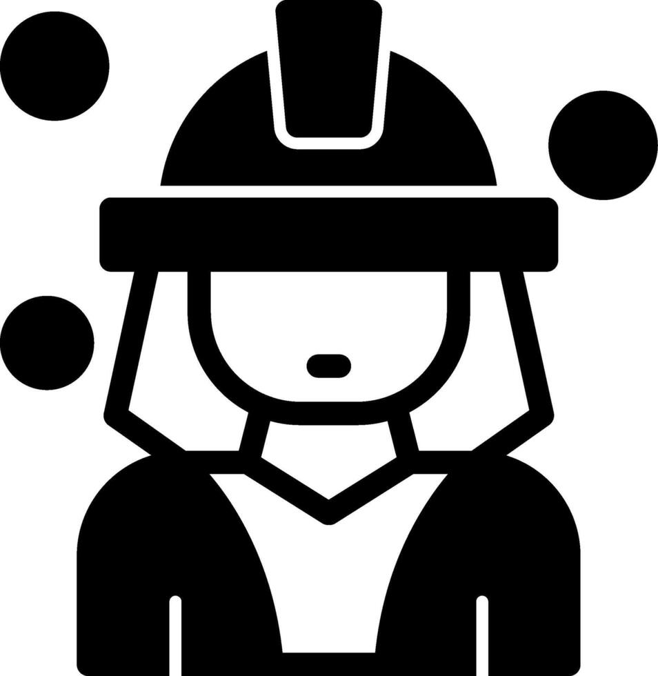 Firefighter Glyph Icon vector