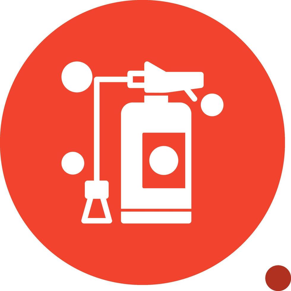 Fire Extinguisher Glyph Shadow Icon vector