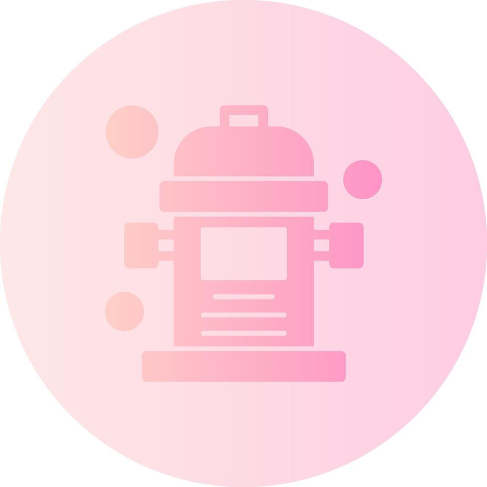 Fire Hydrant Gradient Circle Icon vector