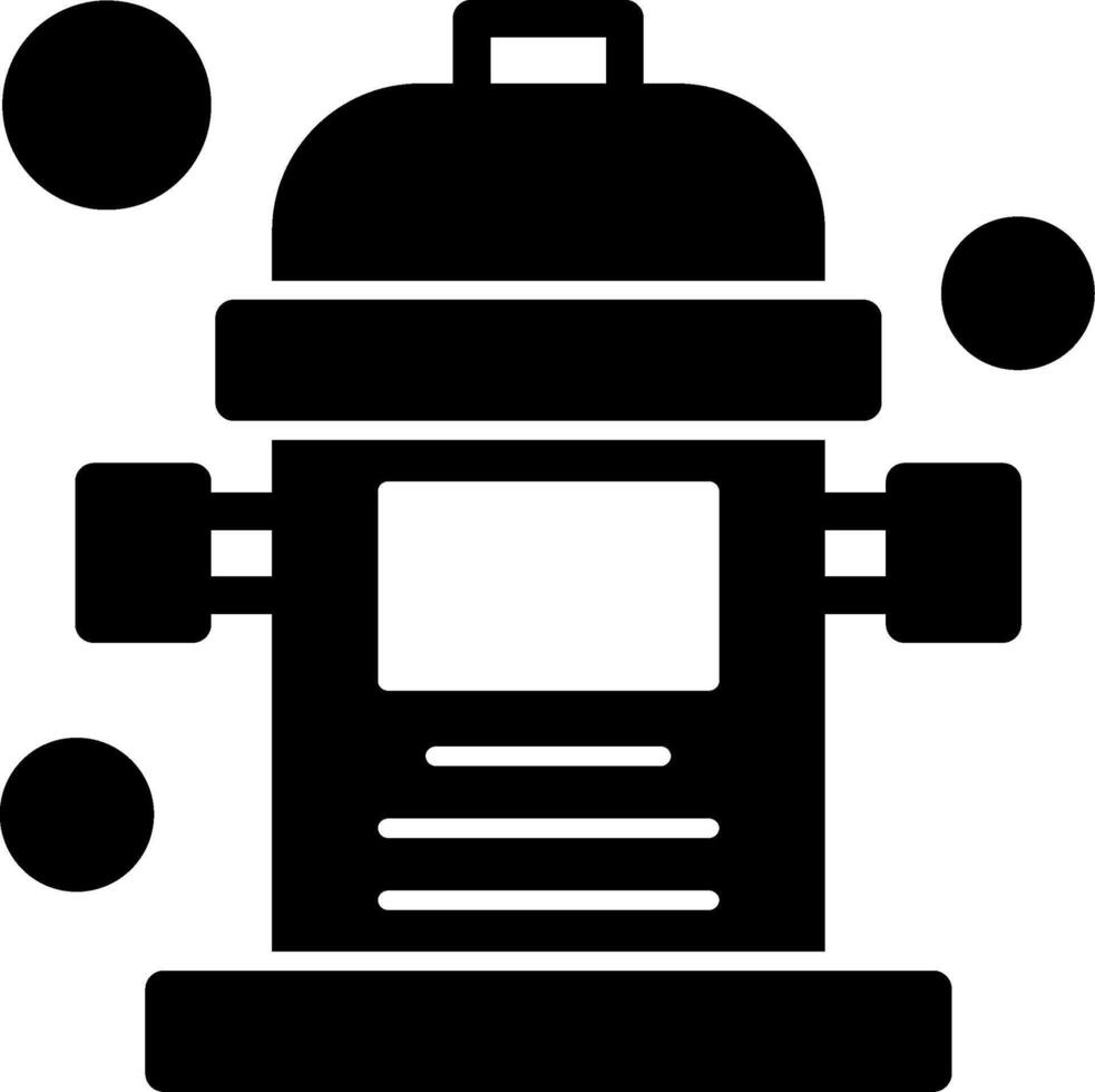 Fire Hydrant Glyph Icon vector