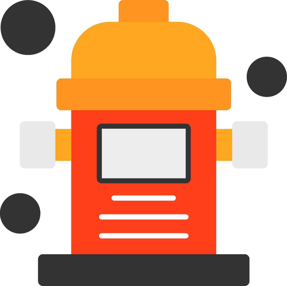 Fire Hydrant Flat Icon vector