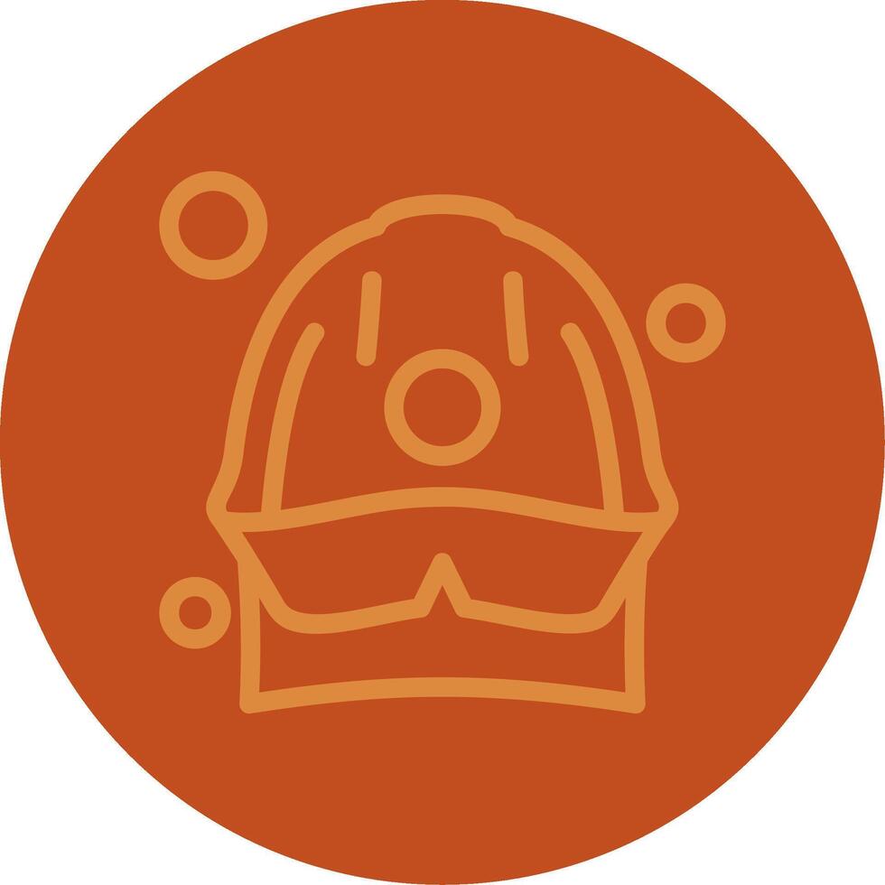 Fire Helmet Line Multi color Icon vector