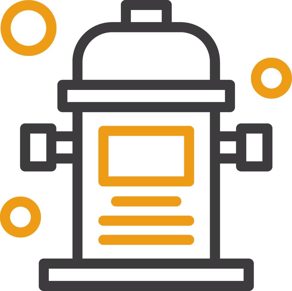 Fire Hydrant Line Two Color Icon vector