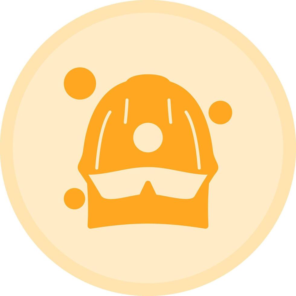 Fire Helmet Multicolor Circle Icon vector